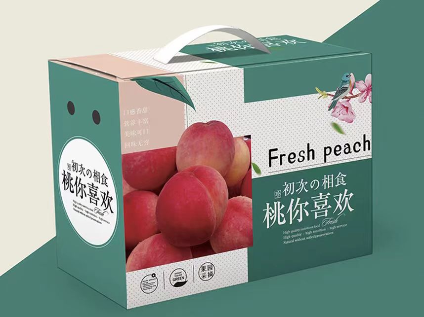 成都水果包裝生產廠家：水蜜桃包裝盒設計的元素及要點（一）